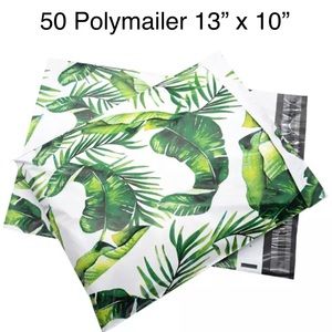 50 Pcs Banana Leafs Poly Mailers 13” x 10”